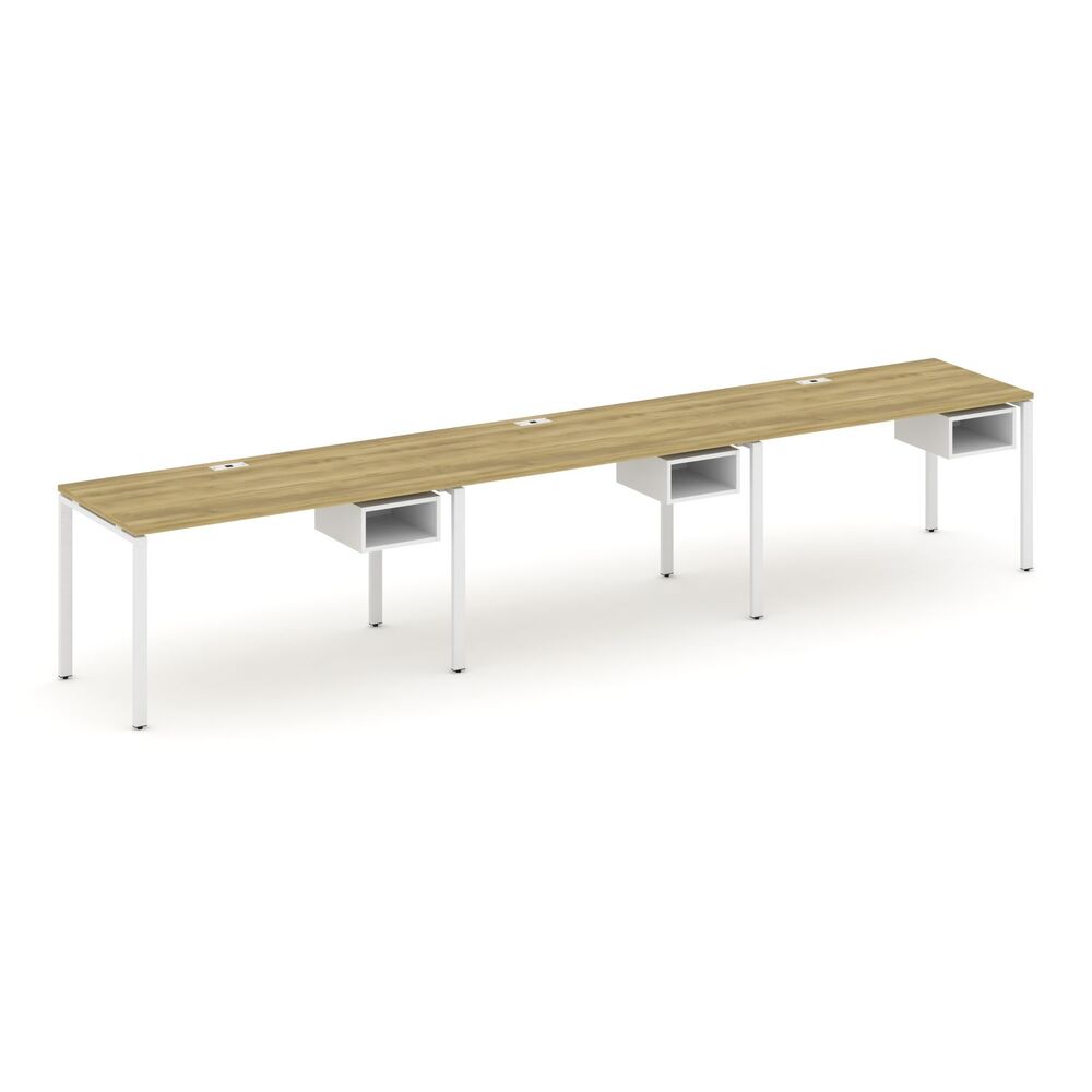 Рабочая станция односторонняя с подвесными тумбами на 3 места