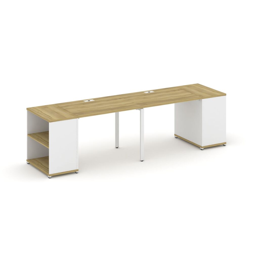 Рабочая станция с опорными стеллажами