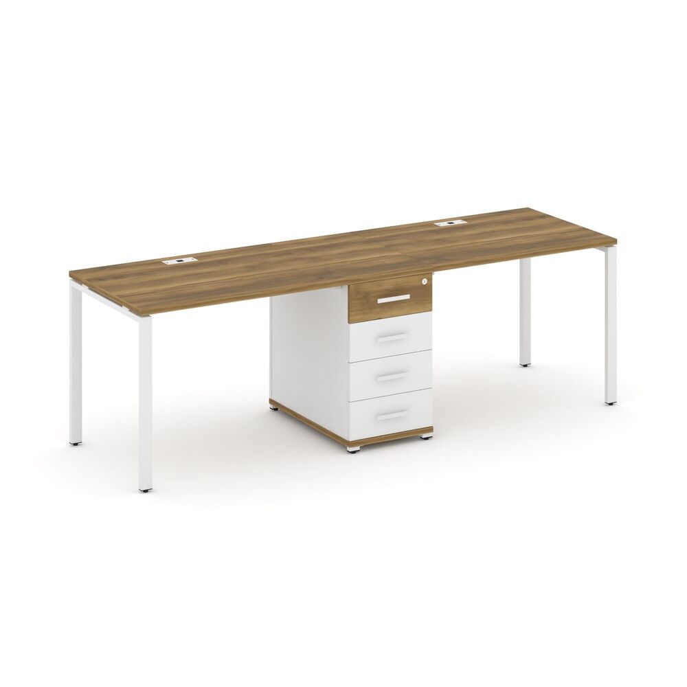 Рабочая станция на 2 места с одной опорной тумбой