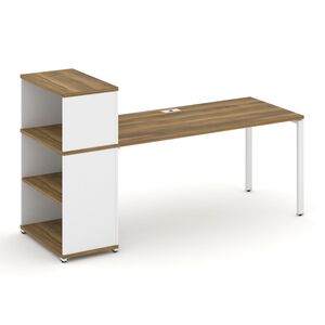 Стол рабочий с опорным стеллажом с надставкой низкой