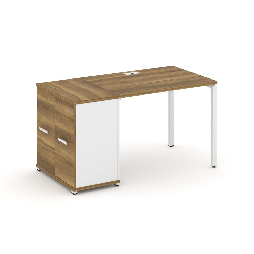 Стол рабочий с опорным распашным шкафом