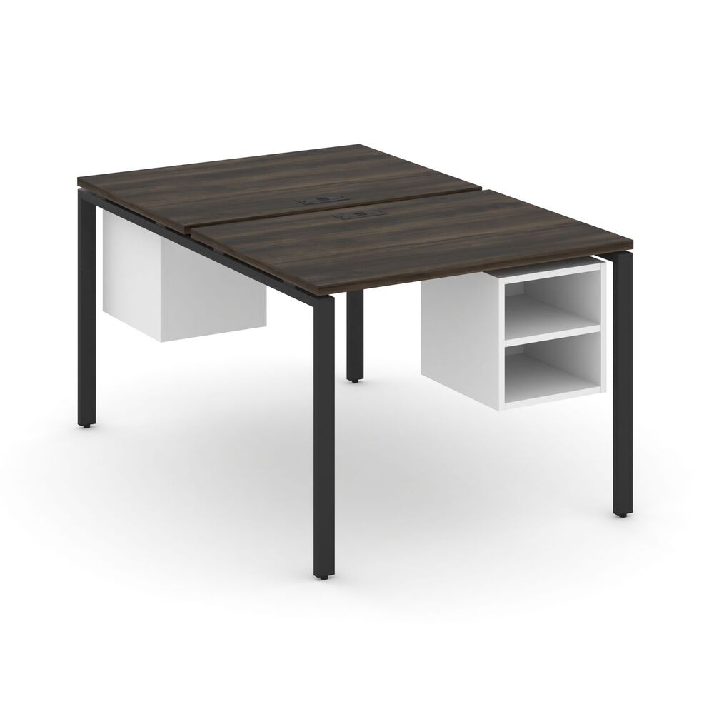 Рабочая станция двухсторонняя с подвесными тумбами на 2 места