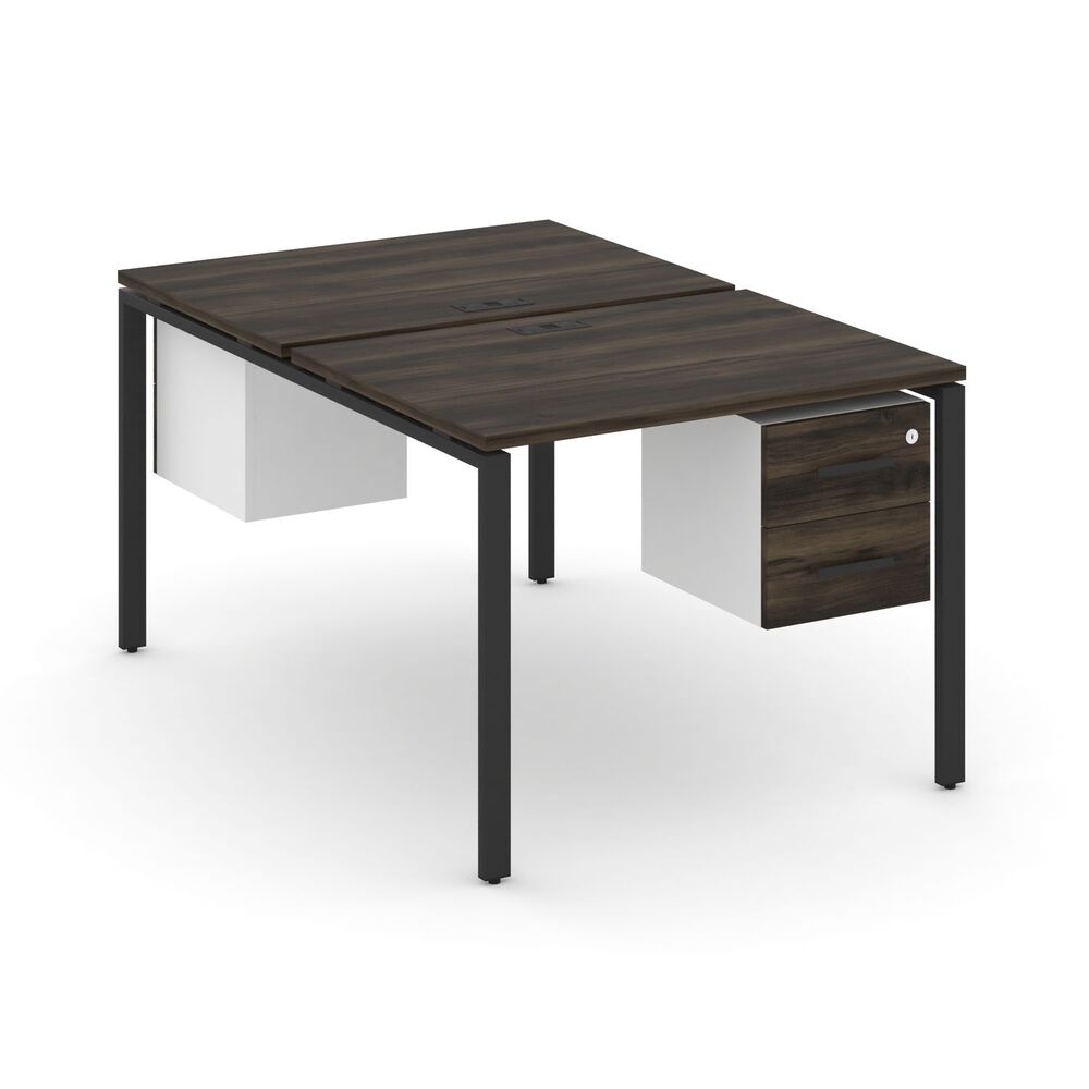 Рабочая станция двухсторонняя с подвесными тумбами на 2 места