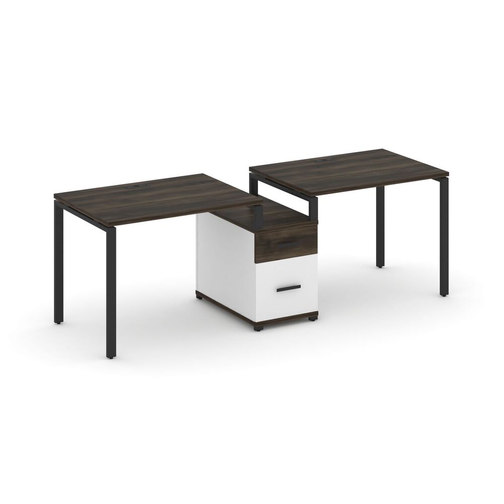 Рабочая станция на 2 места с одной опорной тумбой