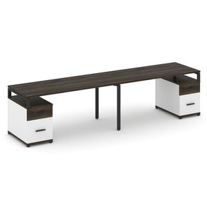 Рабочая станция на 2 места с двумя опорными тумбами