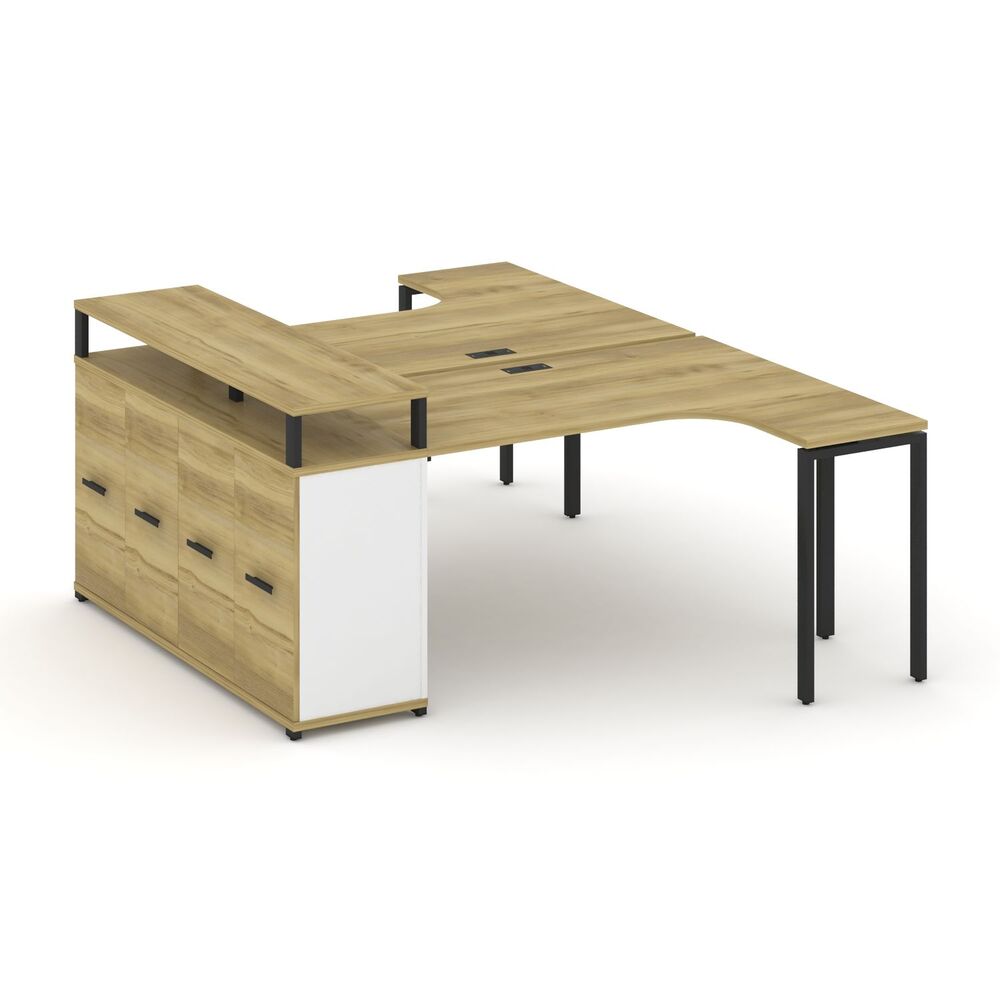 Рабочая станция с опорным распашным шкафом с верхним горизонтом