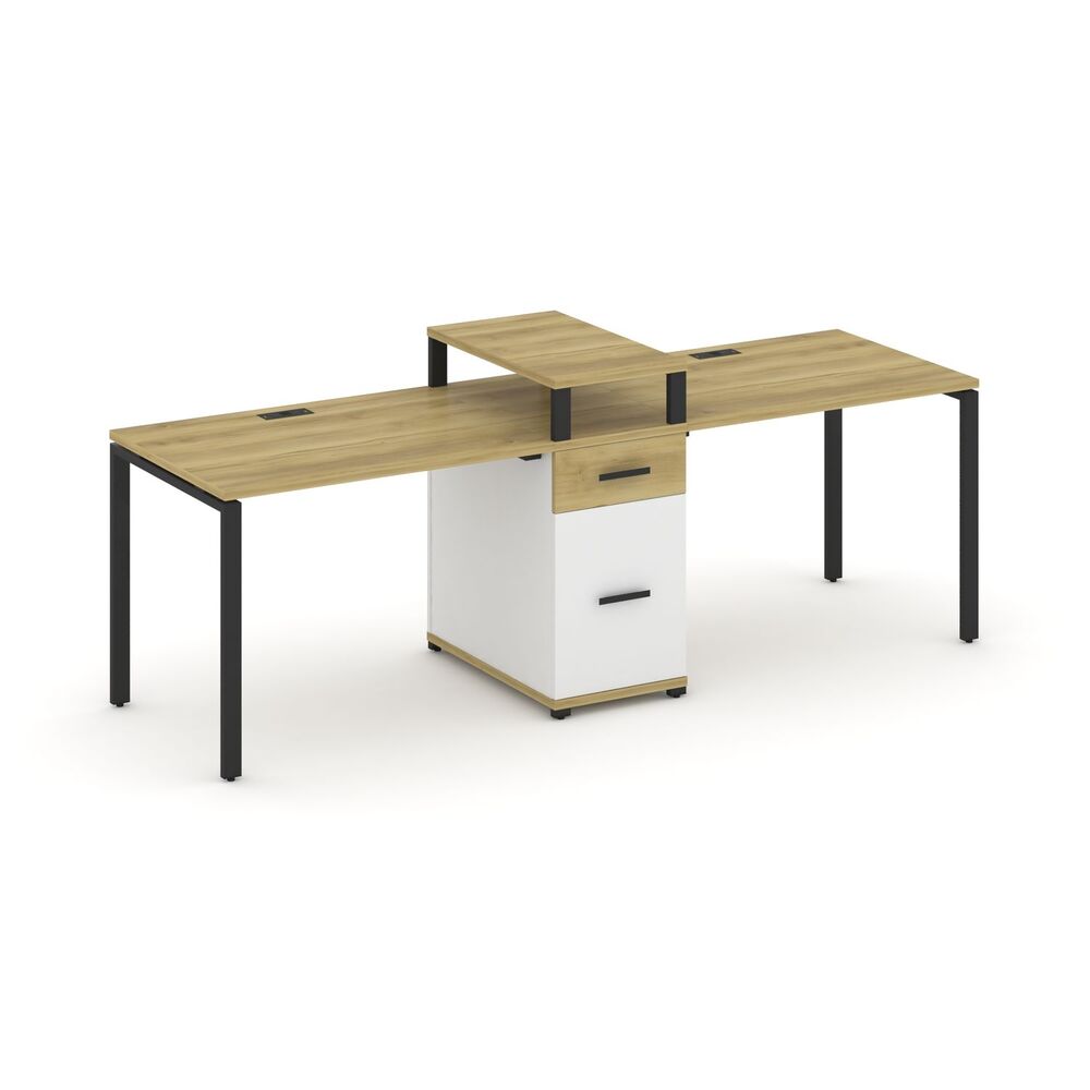 Рабочая станция на 2 места с одной опорной тумбой