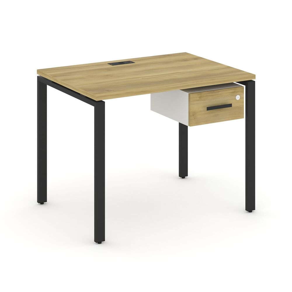 Стол рабочий с подвесной тумбой с одним ящиком