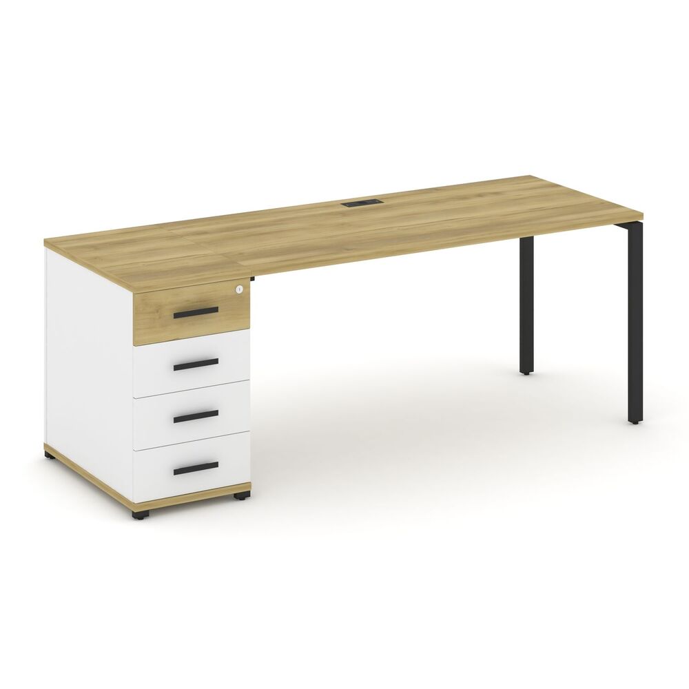 Стол рабочий с одной опорной тумбой