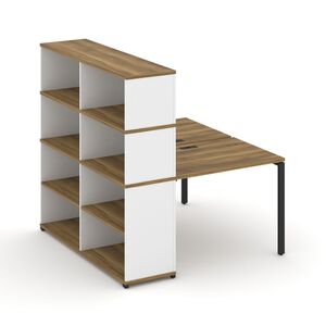 Рабочая станция с опорным стеллажом с надставкой высокой