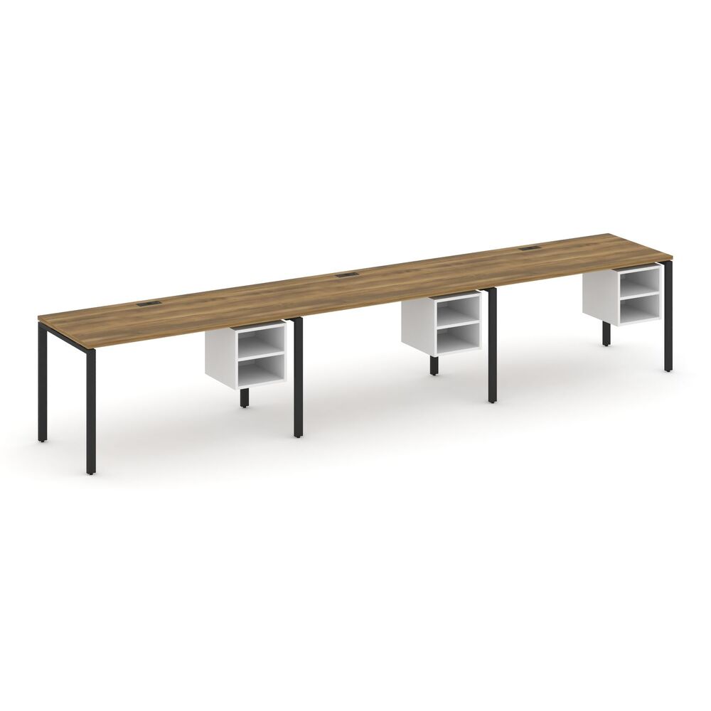 Рабочая станция односторонняя с подвесными тумбами на 3 места