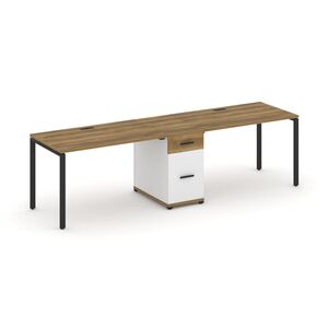 Рабочая станция на 2 места с одной опорной тумбой