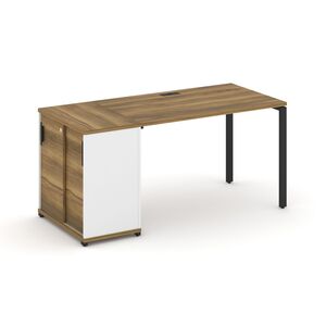 Стол рабочий с опорным шкафом купе