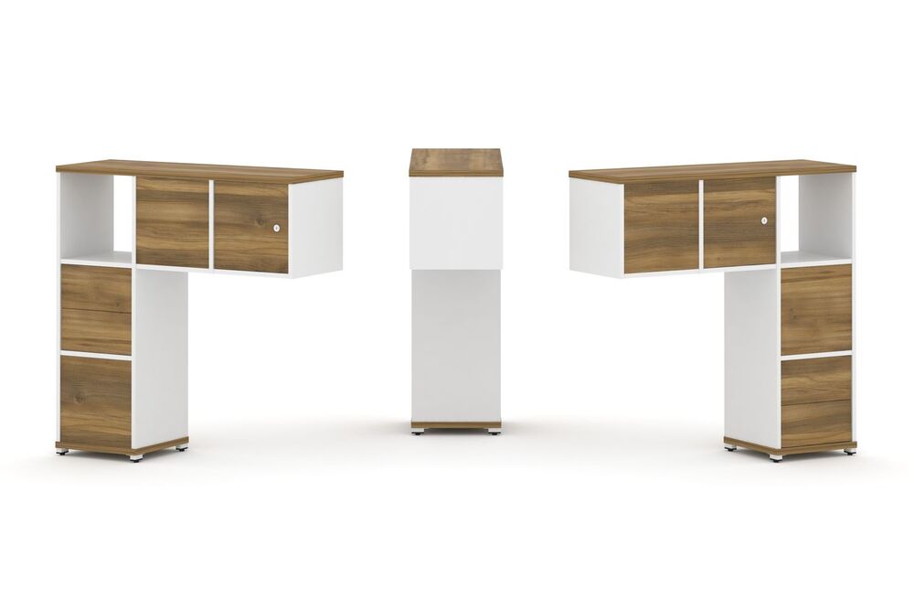 Надставка низкая + (Задняя стенка - 4 шт) + (Блок 2 ящика - 2 шт) + (Распашной фасад - 2 шт)