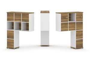 Надставка высокая + (Задняя стенка 8 шт) + (Блок 1 ящик - 2 шт) + (Распашной фасад - 2 шт)