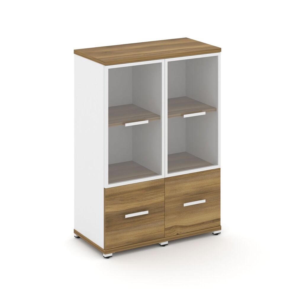 Шкаф две узкие секции, 3 ниши