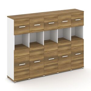 Шкаф пять узких секций, 4 ниши