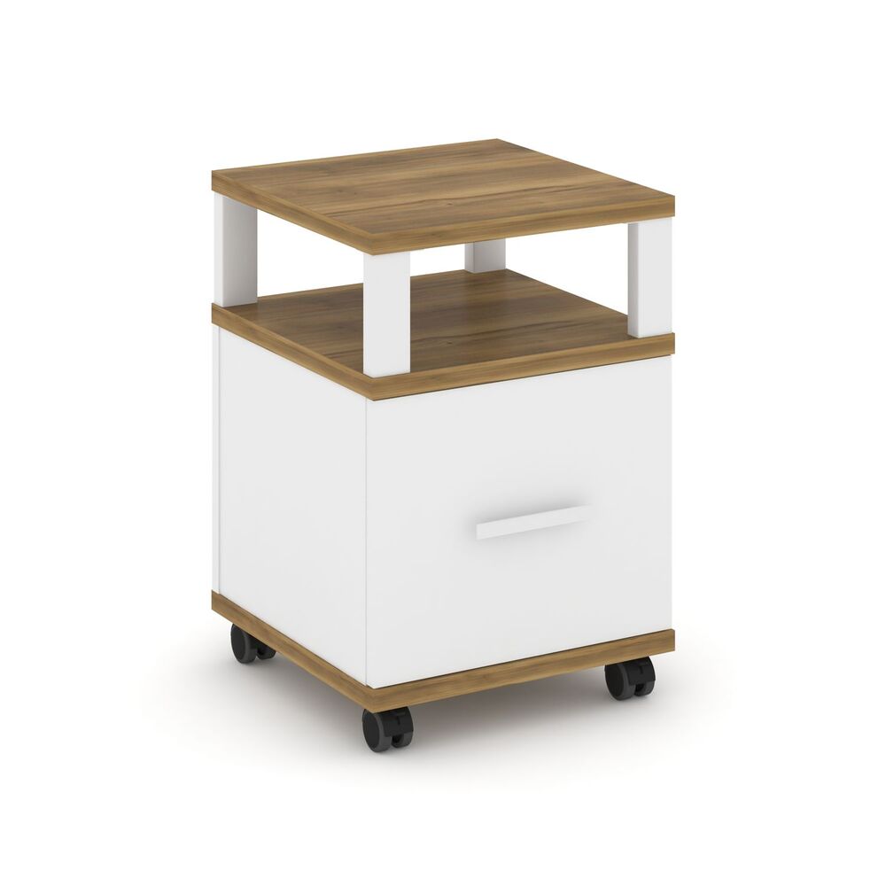 Тумба мобильная 1 распашной фасад с надставкой