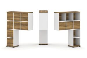 Надставка высокая + (Задняя стенка 8 шт) + (Распашной фасад - 3 шт)