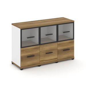 Шкаф три узкие секции, 2 ниши