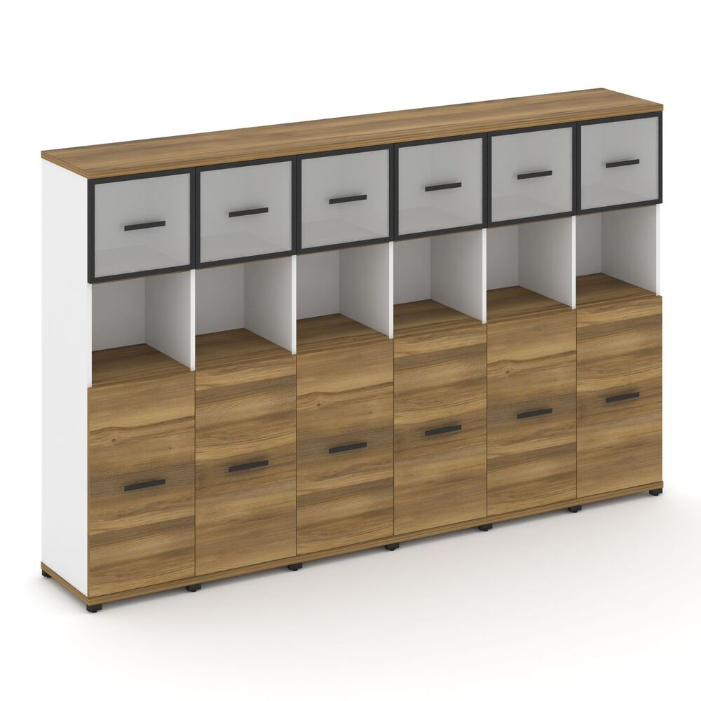 Шкаф шесть узких секций, 4 ниши