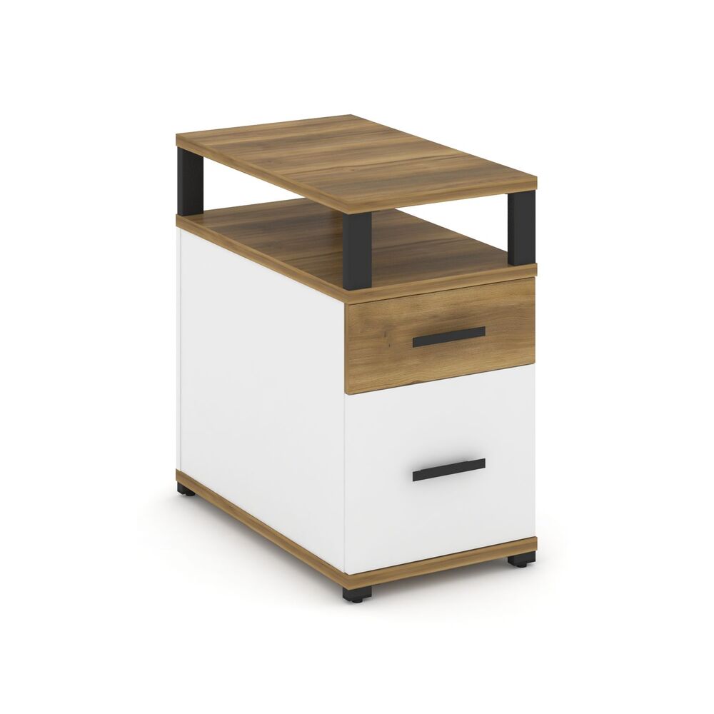 Тумба приставная 1 ящик + 1 распашной фасад с надставкой