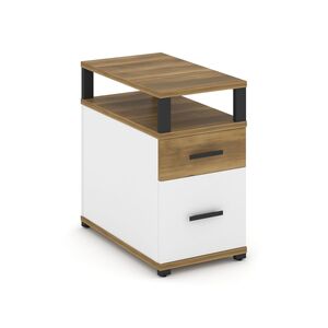 Тумба приставная 1 ящик + 1 распашной фасад с надставкой