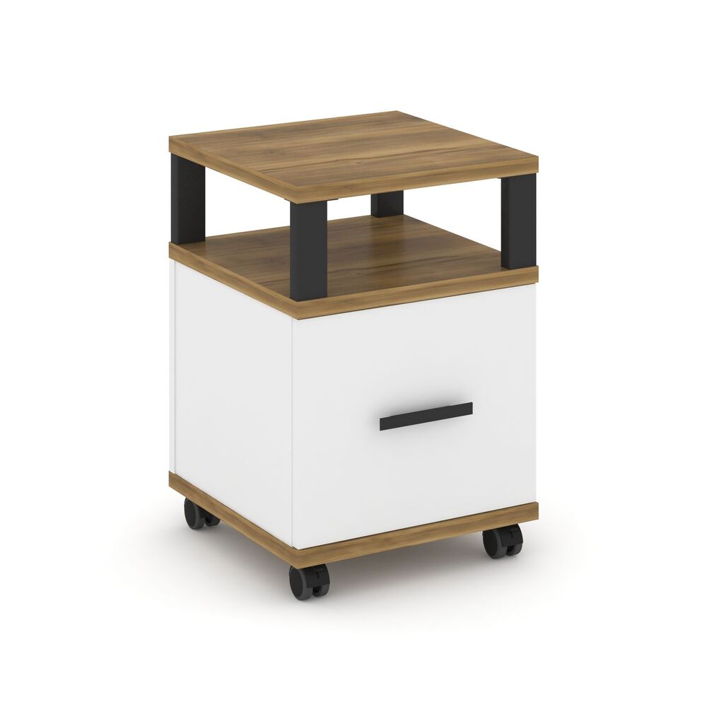 Тумба мобильная 1 распашной фасад с надставкой