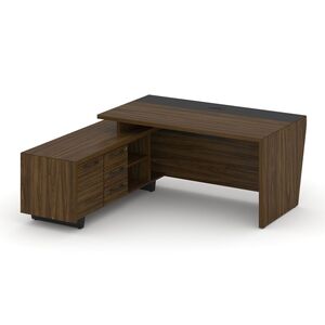 Стол руководителя с опорной тумбой, левый