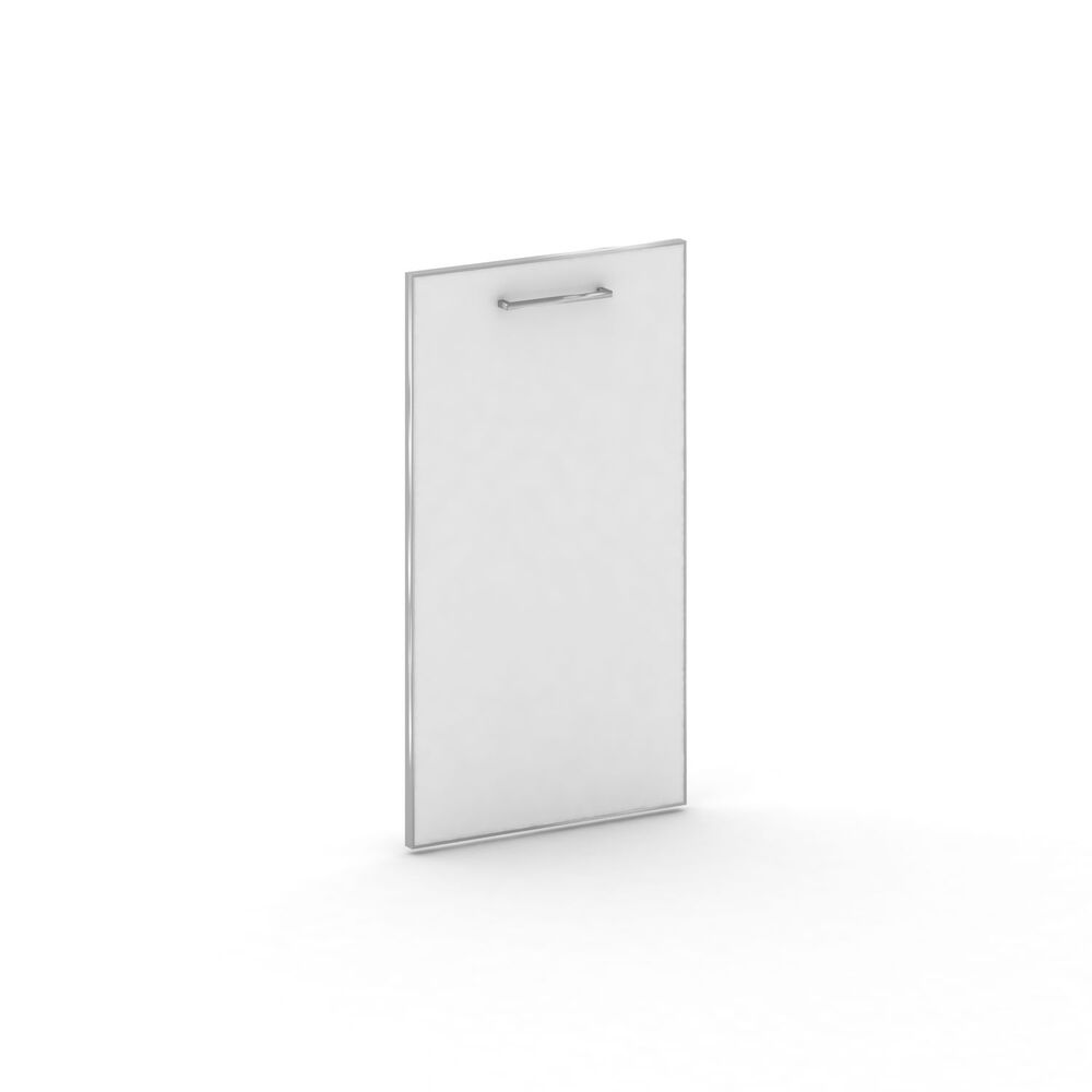 Комплект фасада низкого стекло в раме (лакобель белый) левый