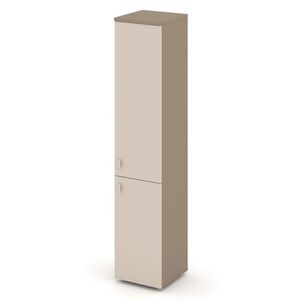 Шкаф высокий узкий правый (1 низкий фасад ЛДСП+1 средний фасад ЛДСП)