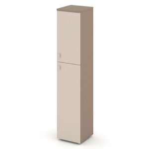 Шкаф высокий узкий правый (1 средний фасад ЛДСП+1 низкий фасад ЛДСП)