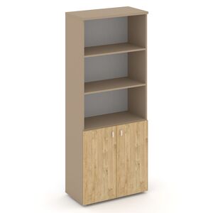 Шкаф высокий широкий (2 низких фасада ЛДСП)