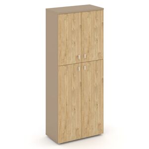 Шкаф высокий широкий (2 средних фасада ЛДСП+2 низких фасада ЛДСП)