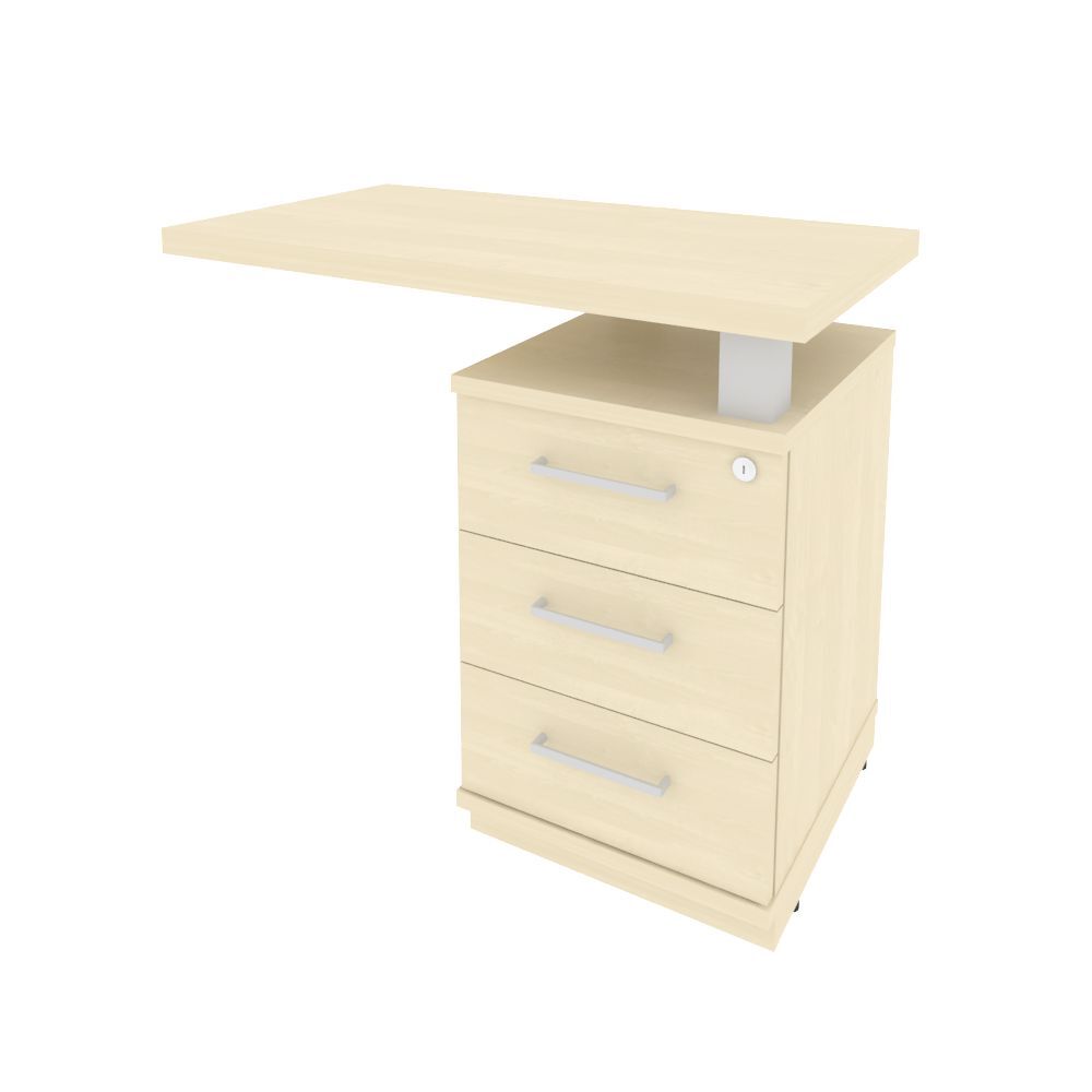 Тумба приставная с топом правая