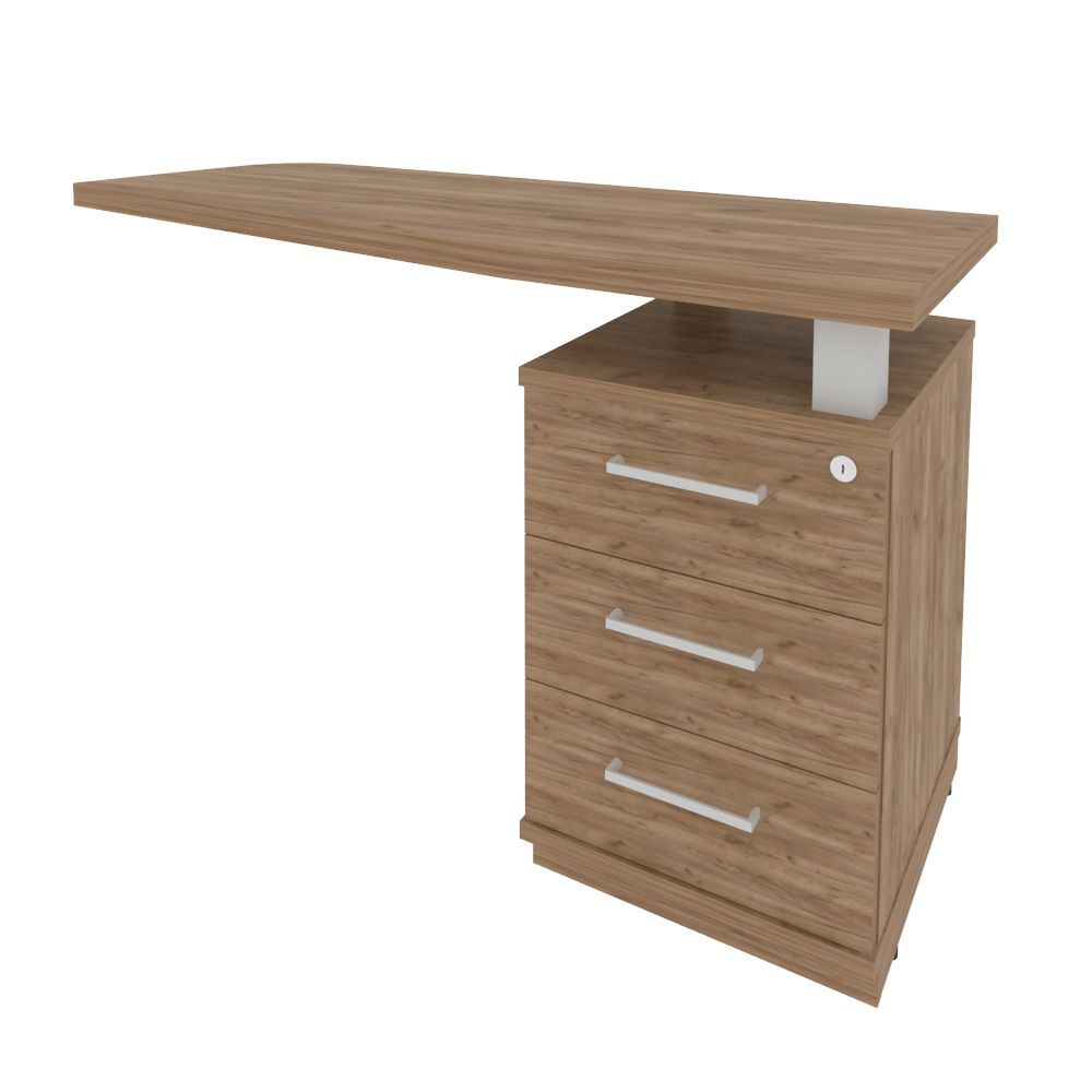 Тумба приставная с топом правая