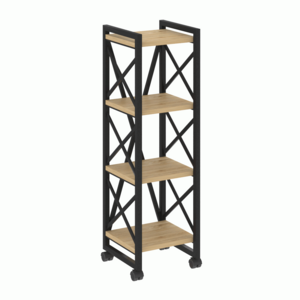 Стеллаж на колесных опорах-4 полки