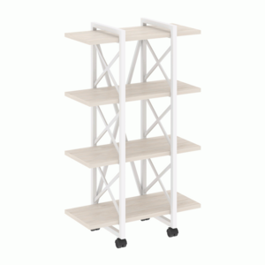 Стеллаж на колесных опорах-4 полки