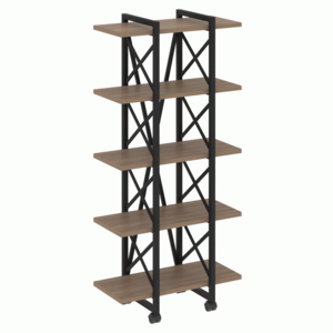 Стеллаж на колесных опорах-5 полок