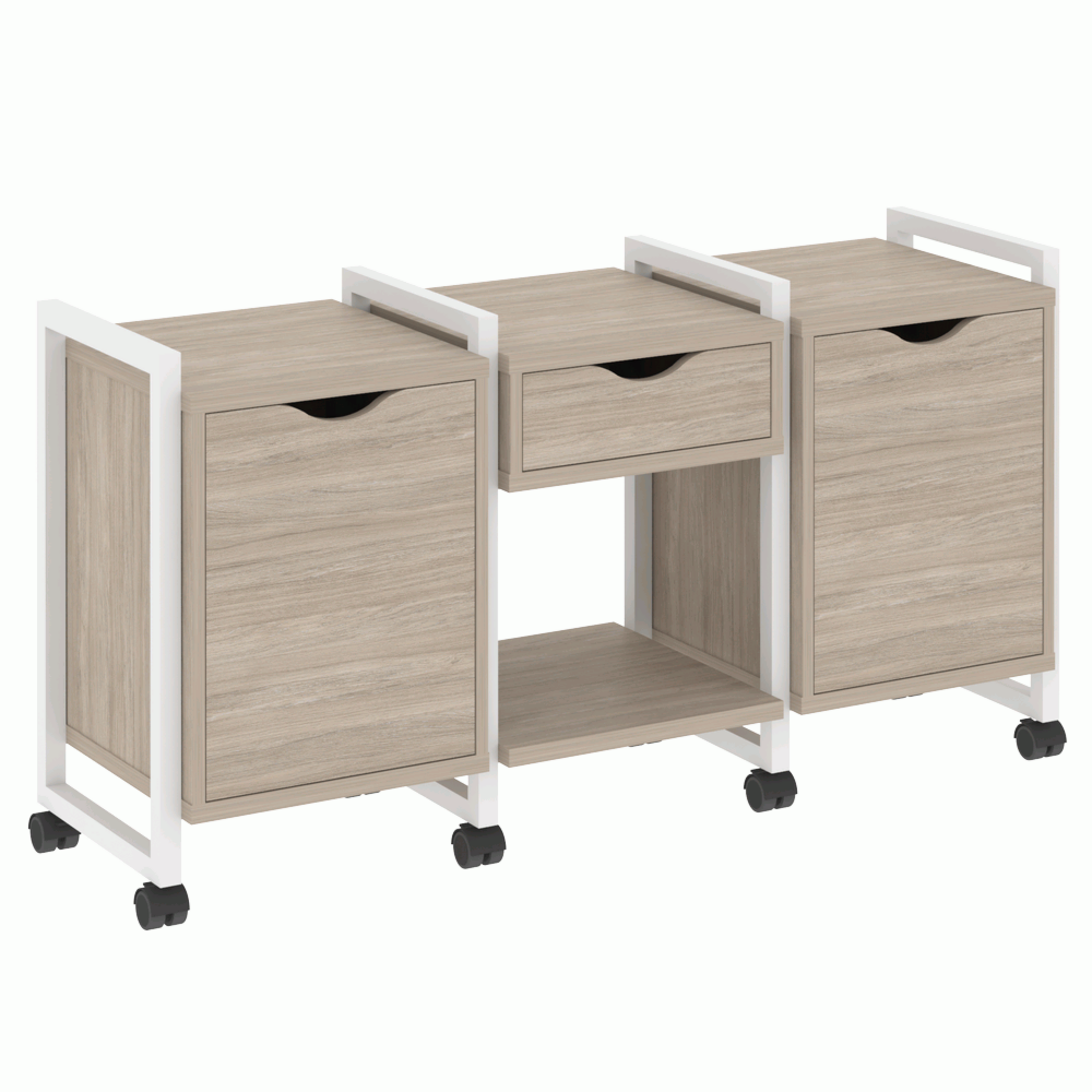 Тумба на колесных опорах наборная. Вариант №7