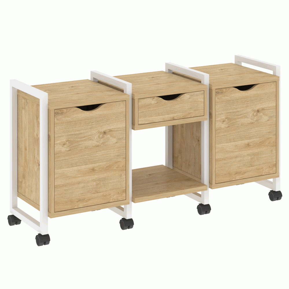 Тумба на колесных опорах наборная. Вариант №7