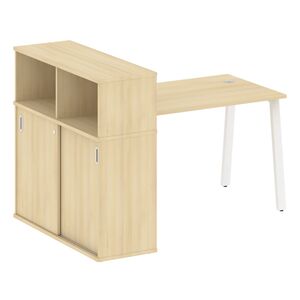 Стол письменный на А-образном м/к с опорным шкафом-купе