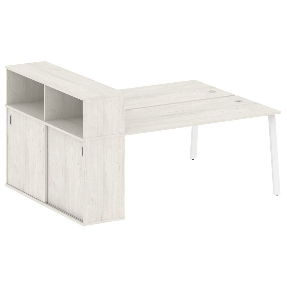 Рабочая станция на А-образном м/к с опорным шкафом-купе