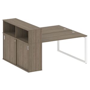 Рабочая станция на О-образном м/к с опорным шкафом-купе