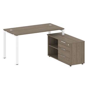 Рабочая станция с опорной тумбой правая