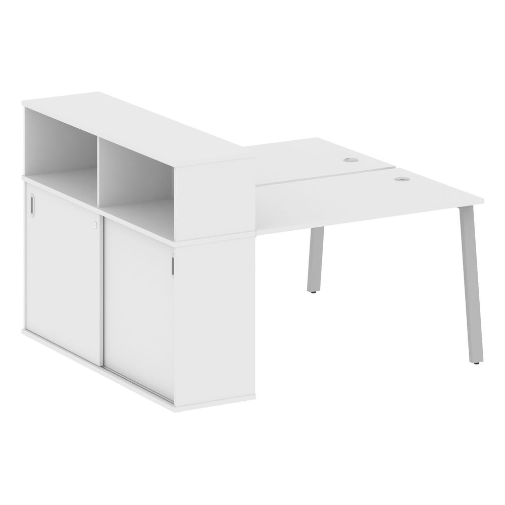 Рабочая станция на А-образном м/к с опорным шкафом-купе