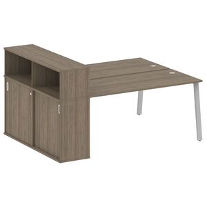 Рабочая станция на А-образном м/к с опорным шкафом-купе