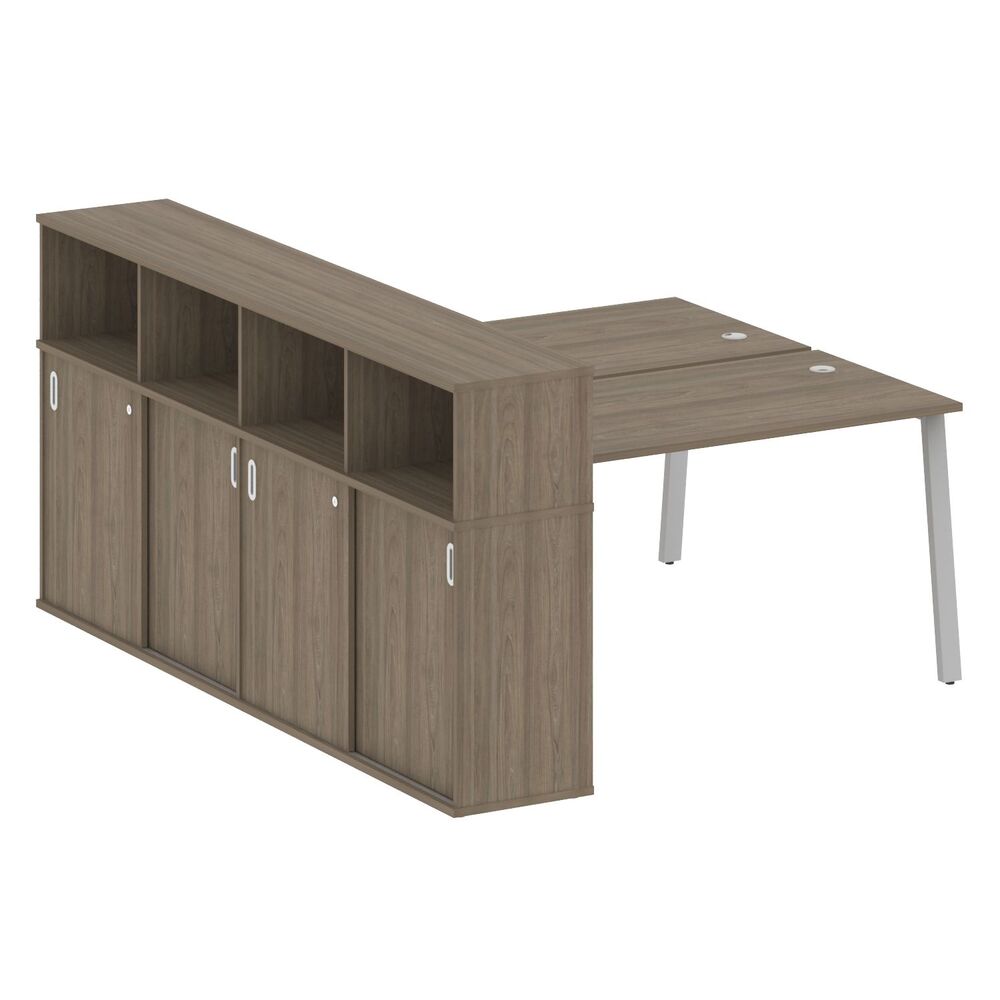 Рабочая станция на А-образном м/к с опорным шкафом-купе