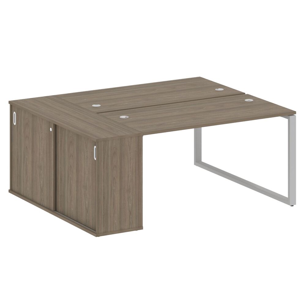 Рабочая станция на О-образном м/к с опорным шкафом-купе