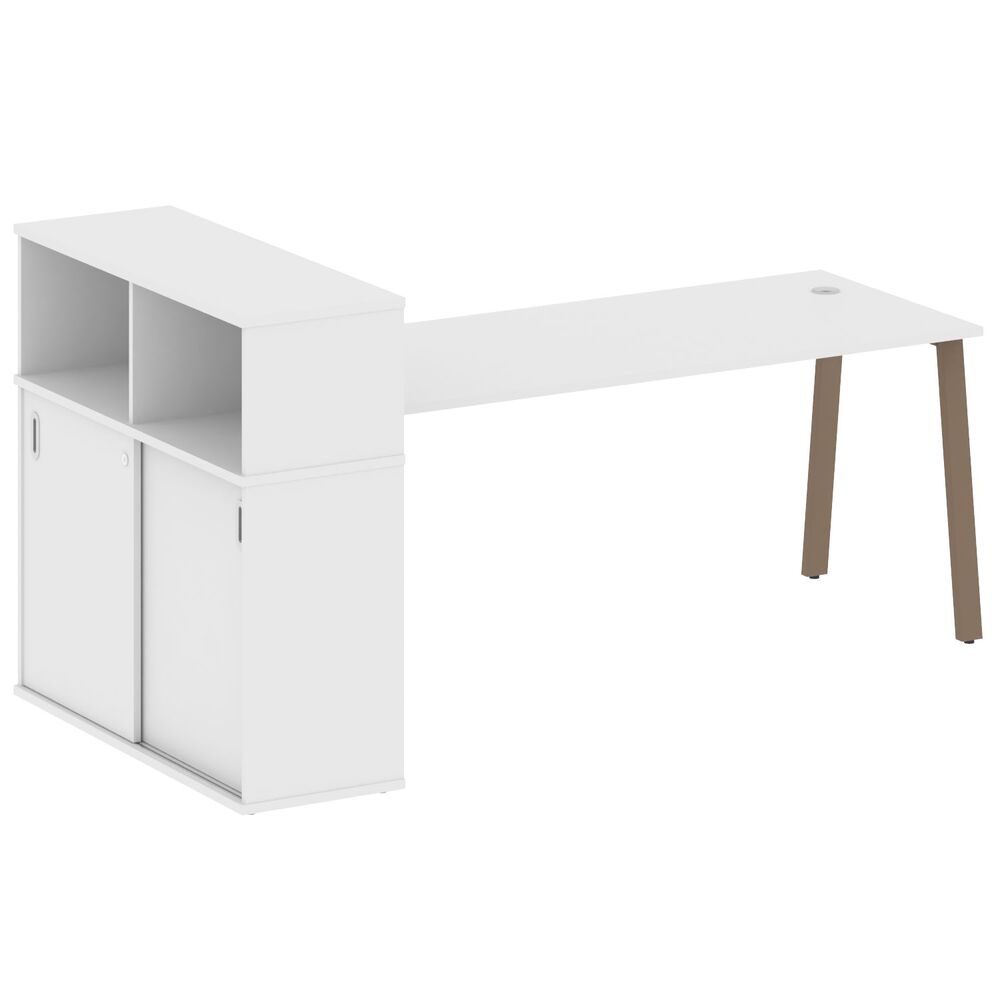 Стол письменный на А-образном м/к с опорным шкафом-купе